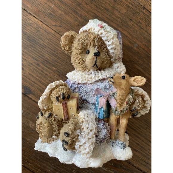 Vintage Greenbrier International Santa Teddy Bear Christmas Presents Figurine - Picture 2 of 16